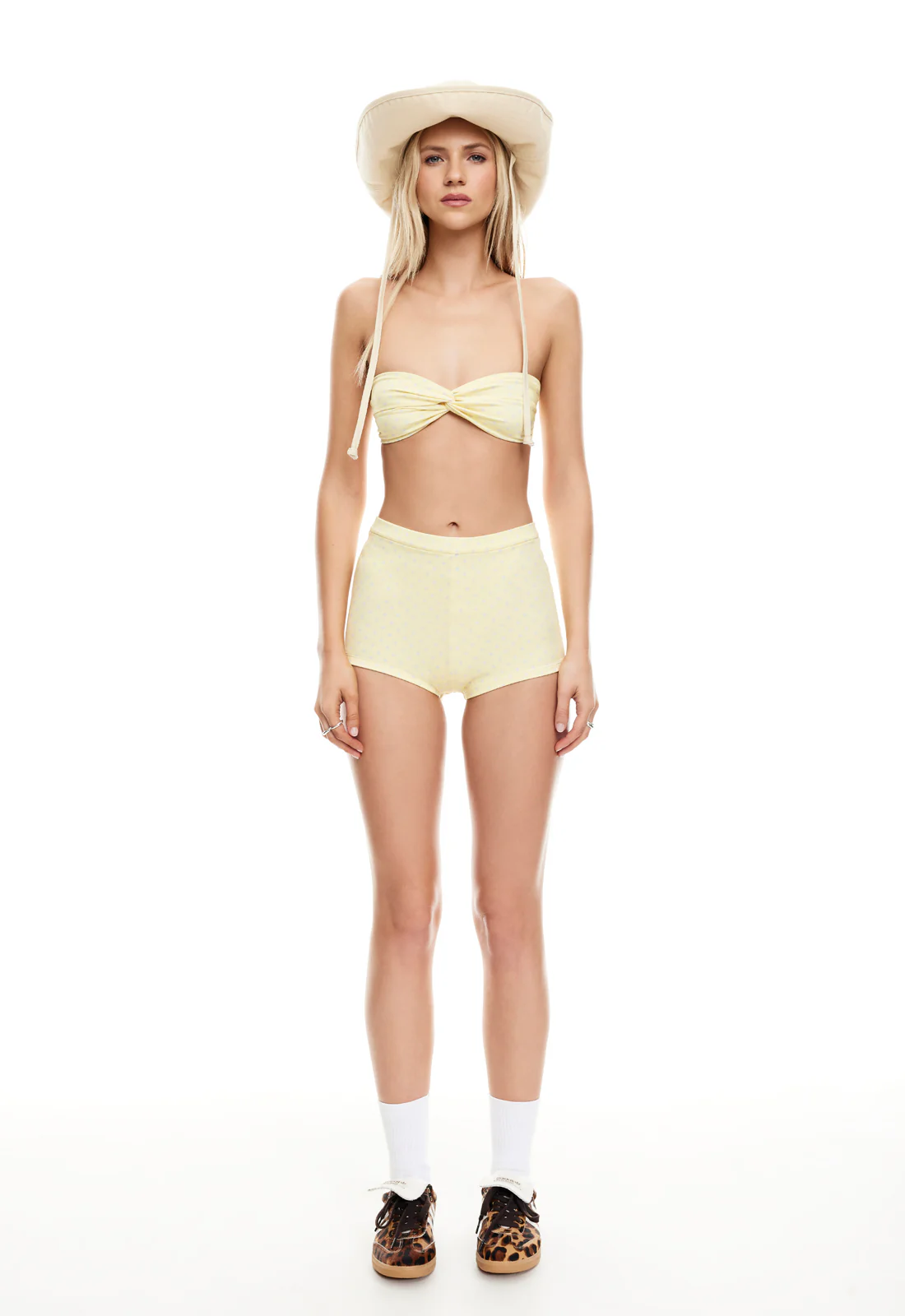 BLOOM BOOTY SHORT - LEMONTINI POLKA