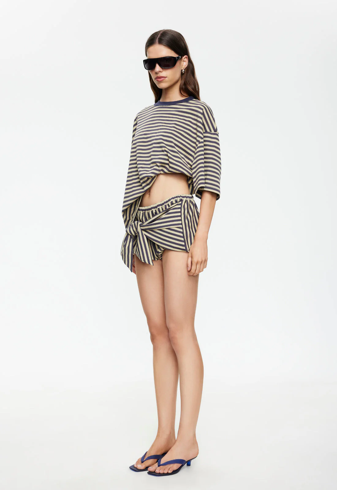 BLOOM BUBBLE SKORT - BEIGE STRIPE - Image 3
