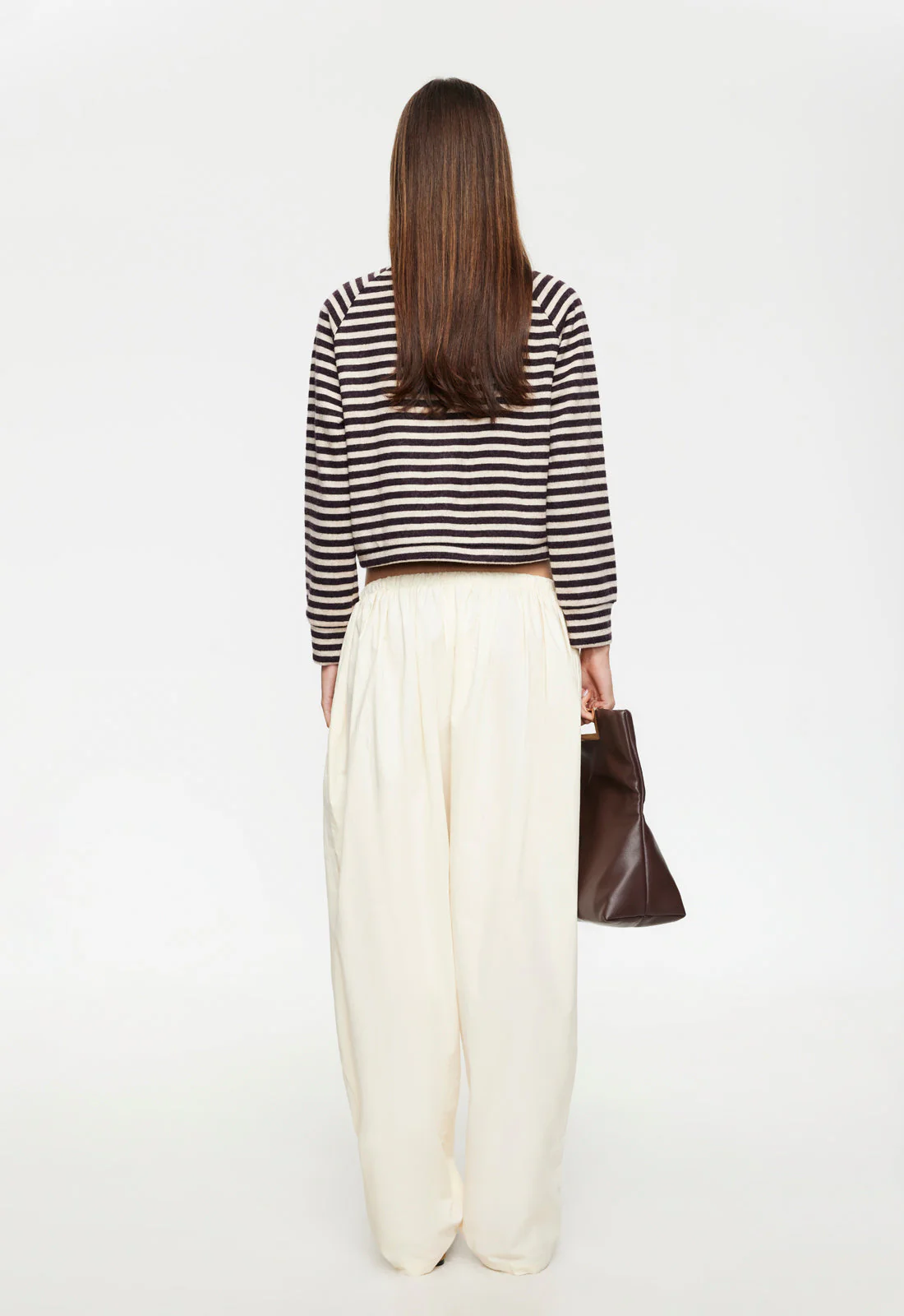 BLOOM KNIT JACKET - BEIGE CHOCOLATE STRIPE - Image 5