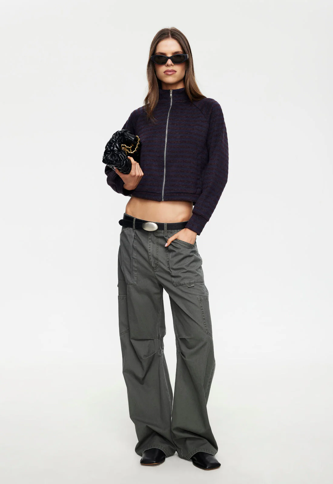 BLOOM KNIT JACKET - FOREST STRIPE - Image 4