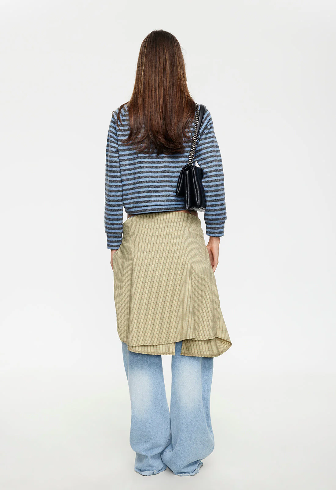 BLOOM KNIT JACKET - GREY BLUE STRIPE - Image 4