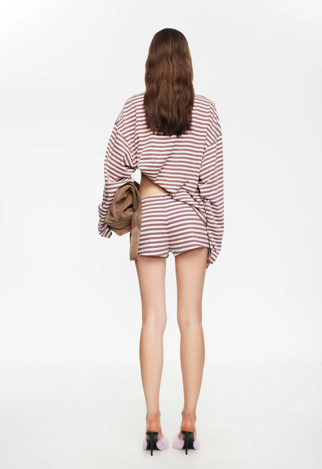 BLOOM LONG SLEEVE - CHOCOLATE BLUSH STRIPE - Image 4