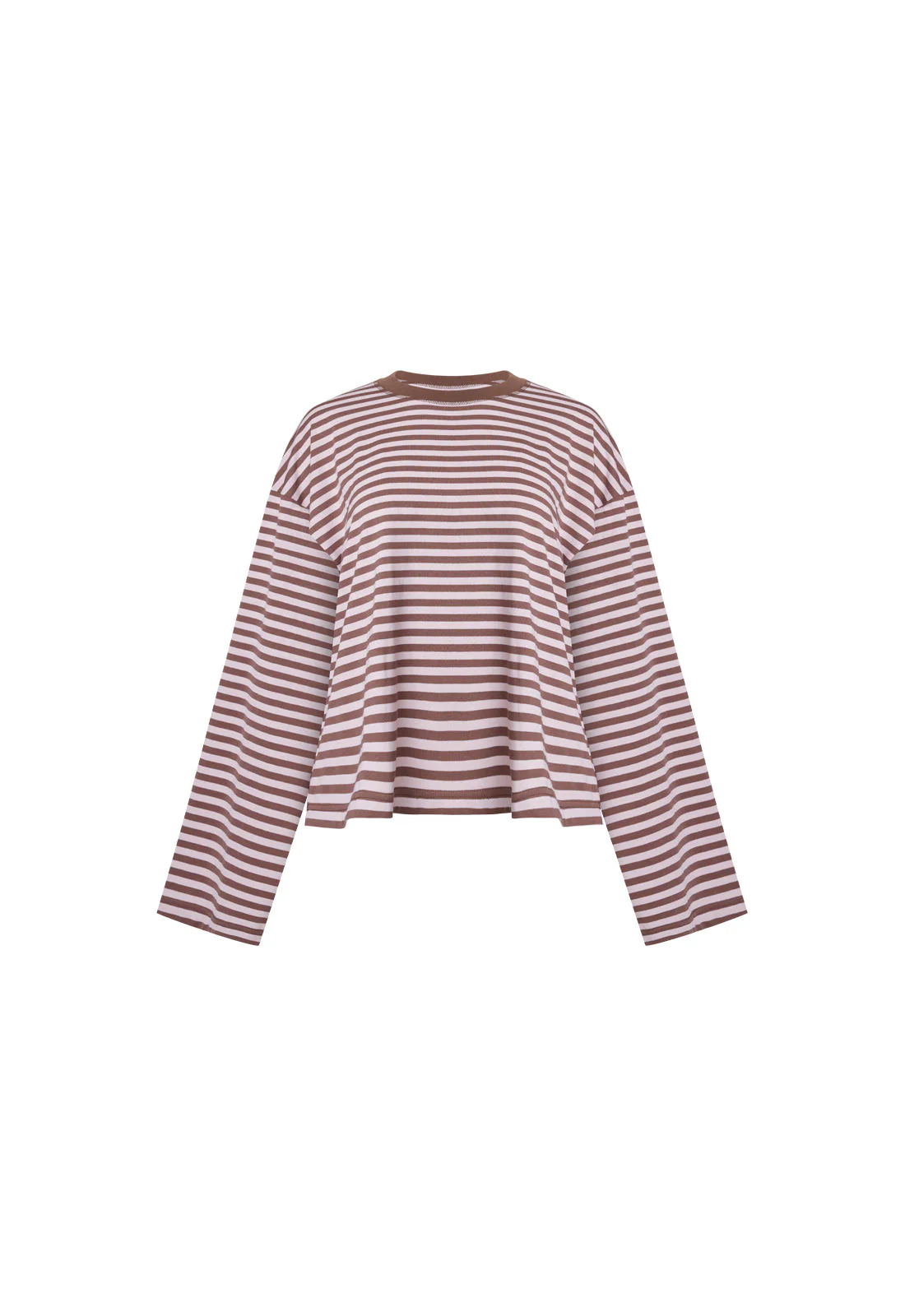 BLOOM LONG SLEEVE - CHOCOLATE BLUSH STRIPE - Image 6