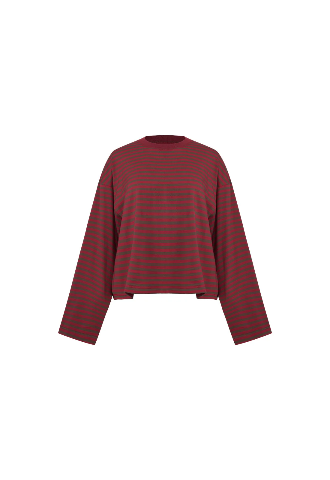 BLOOM LONG SLEEVE - CHOCOLATE WINE STRIPE - Image 8