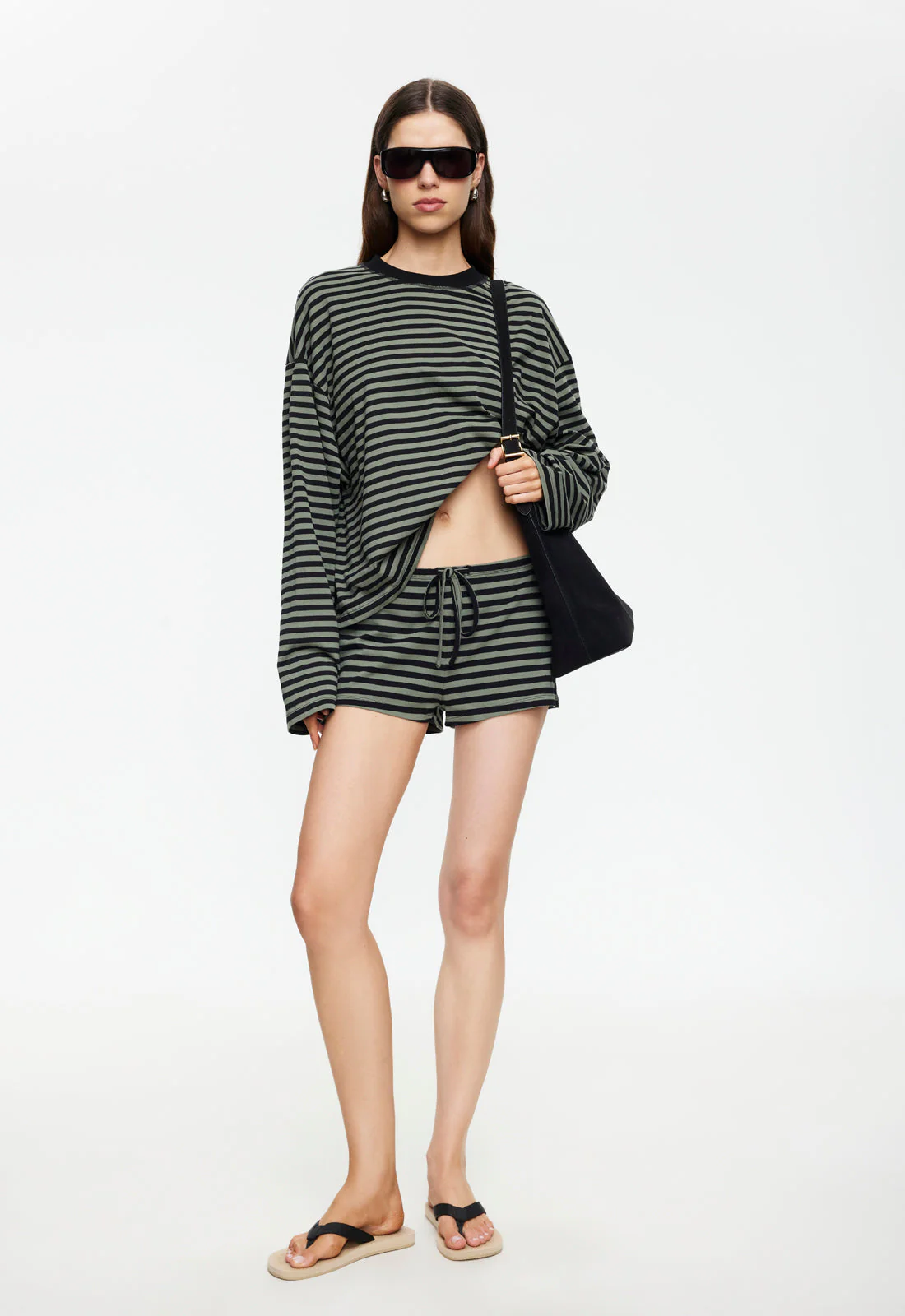 BLOOM LONG SLEEVE - FOREST STRIPE