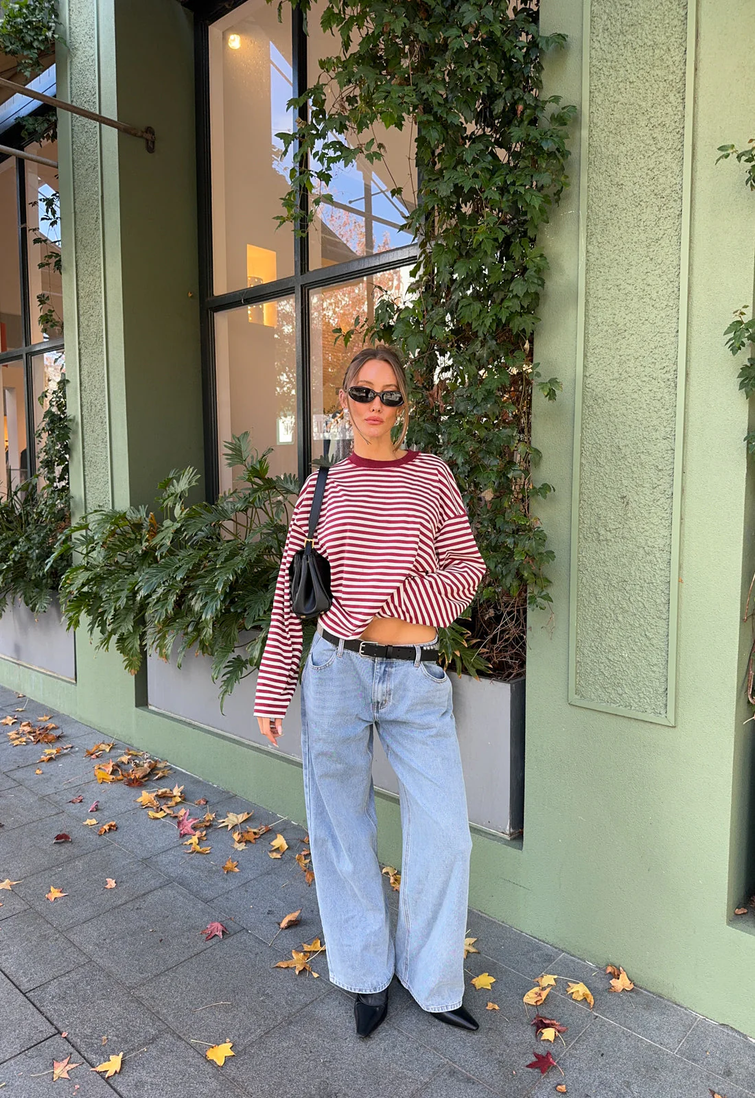 BLOOM LONG SLEEVE - WINE STRIPE - Image 8