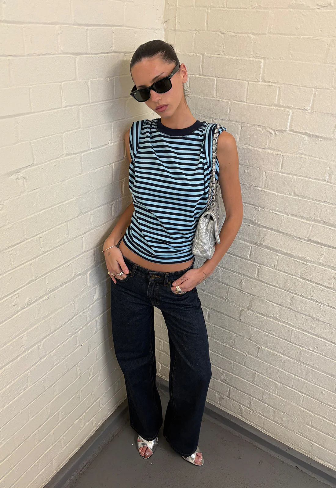 BLOOM SHORT SLEEVE - NAVY SEA STRIPE - Image 6