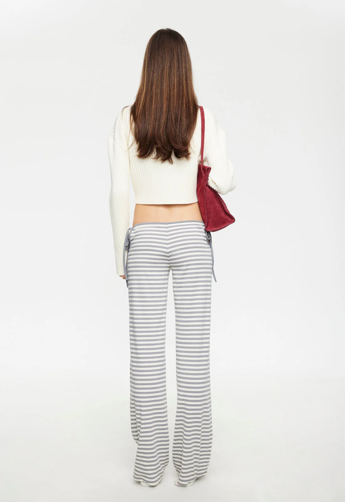 BLOOM TIE PANT - ASH STRIPE - Image 4