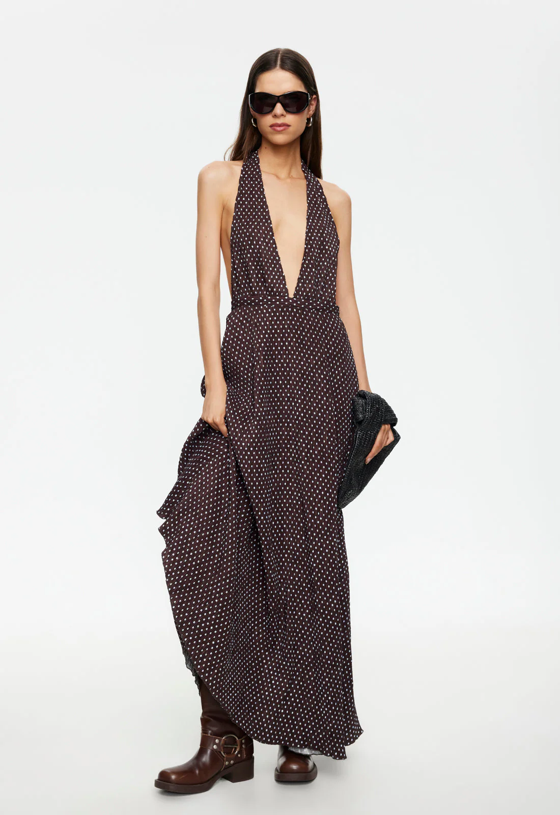 DISTRICT MAXI - CHOCOLATE BLUE POLKA