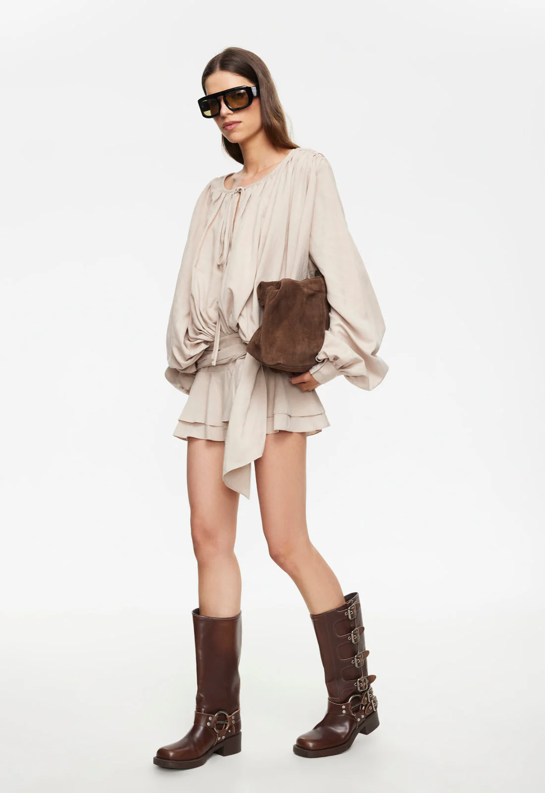 ELEMENTS MINI DRESS - BEIGE - Image 2