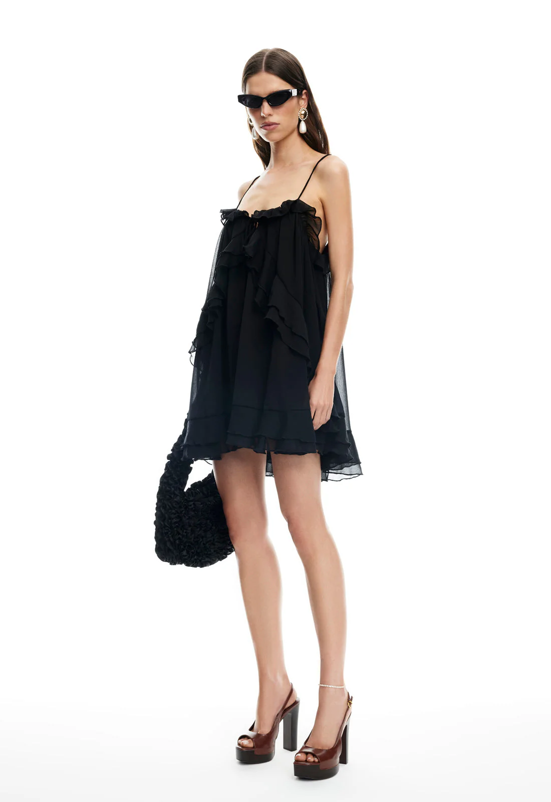 ETHEREAL MINI DRESS - OBSIDIAN - Image 4