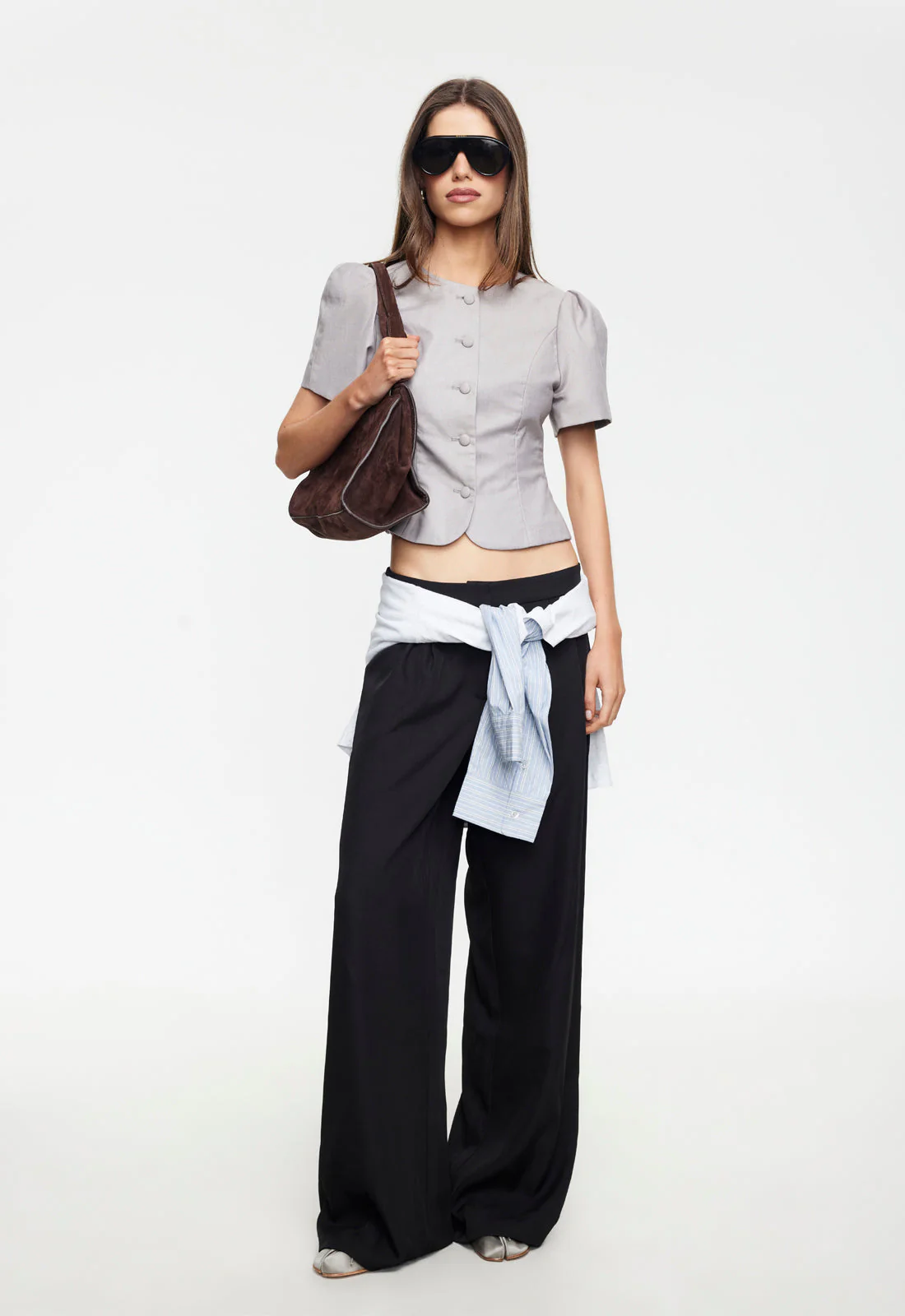 FEMME BLOUSE - GREY - Image 4