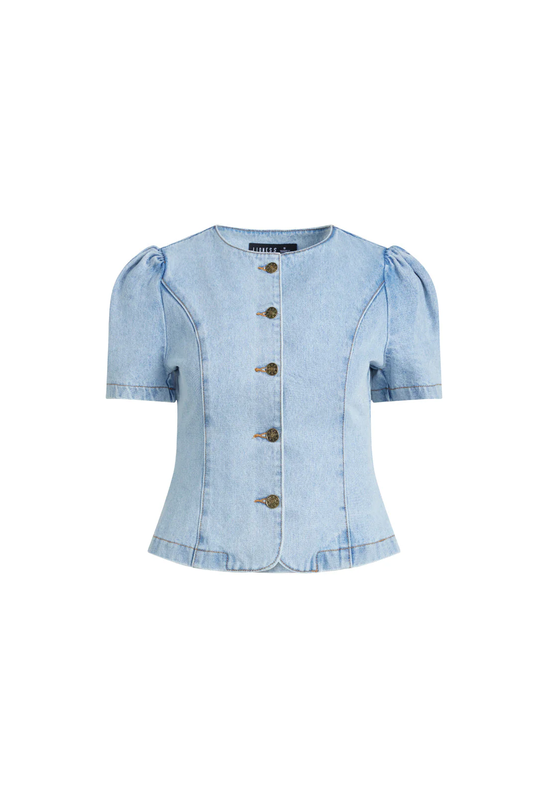 FEMME BLOUSE - LIGHT DENIM - Image 5