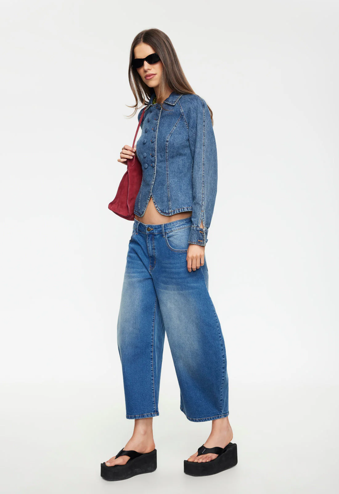 HORSESHOE CROPPED JEAN - DARK INDIGO - Image 2