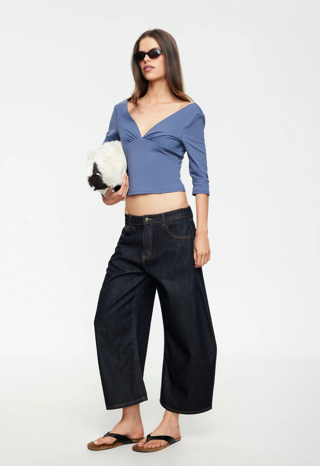 HORSESHOE CROPPED JEAN - INDIGO - Image 3