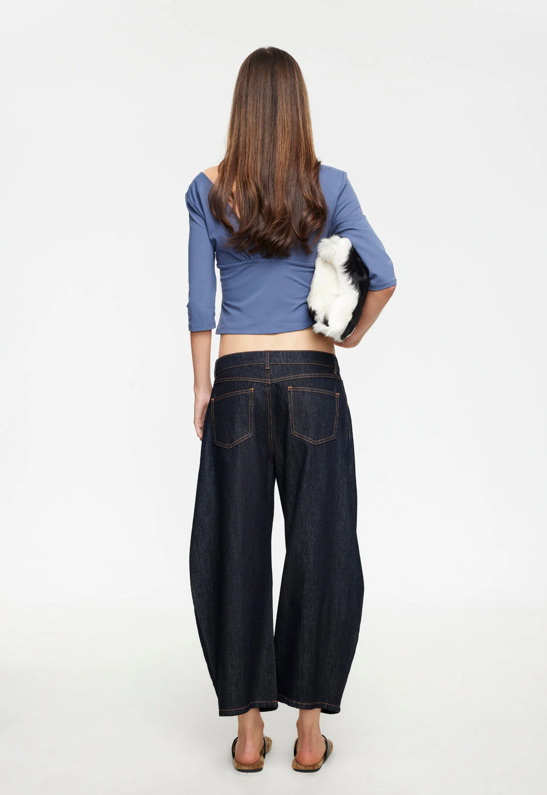 HORSESHOE CROPPED JEAN - INDIGO - Image 4