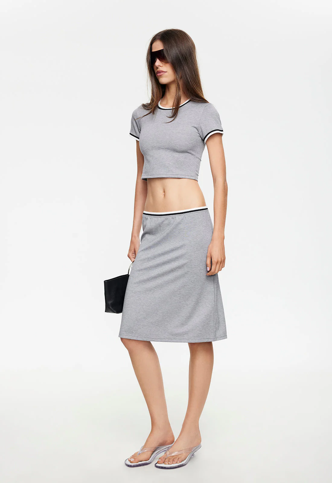 LAGUNA MIDI SKIRT - GREY