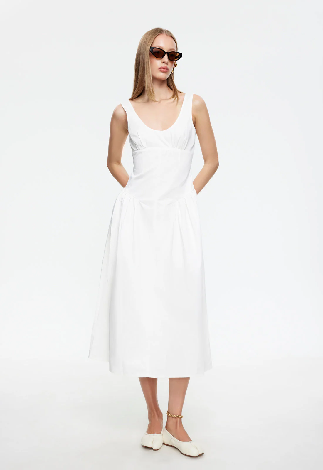 LUNA ROSA MAXI DRESS - PORCELAIN - Image 2