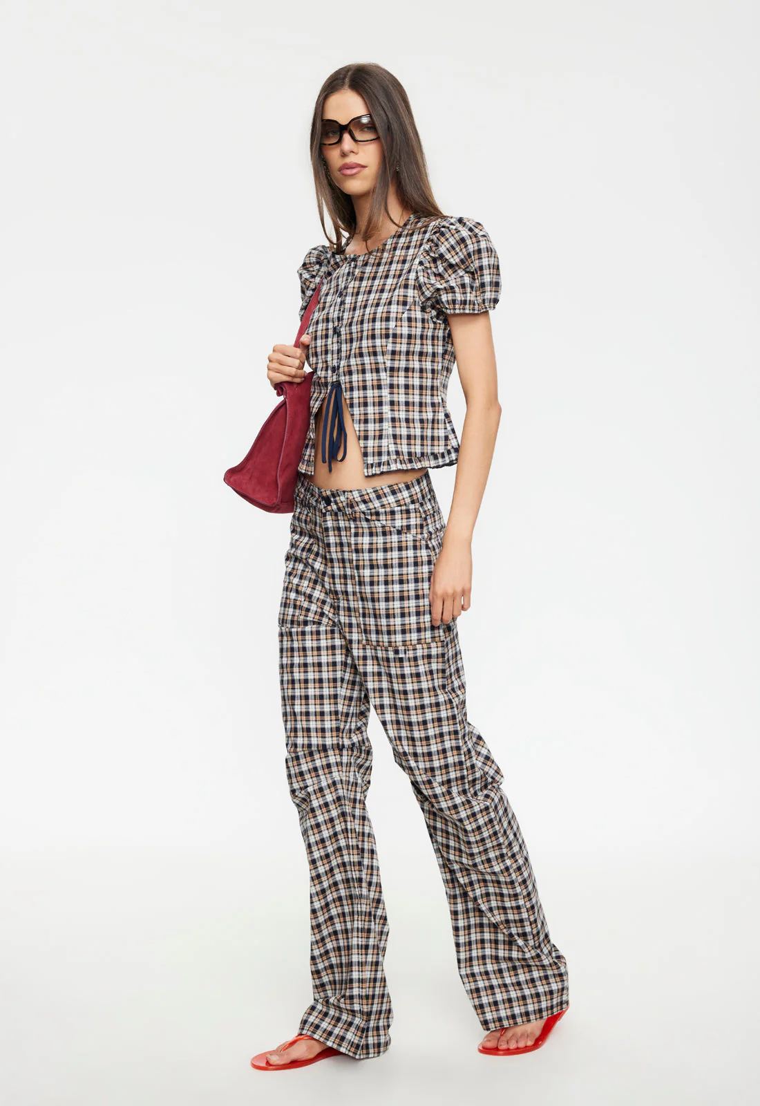 MIAMI VICE PANT - BEIGE TARTAN