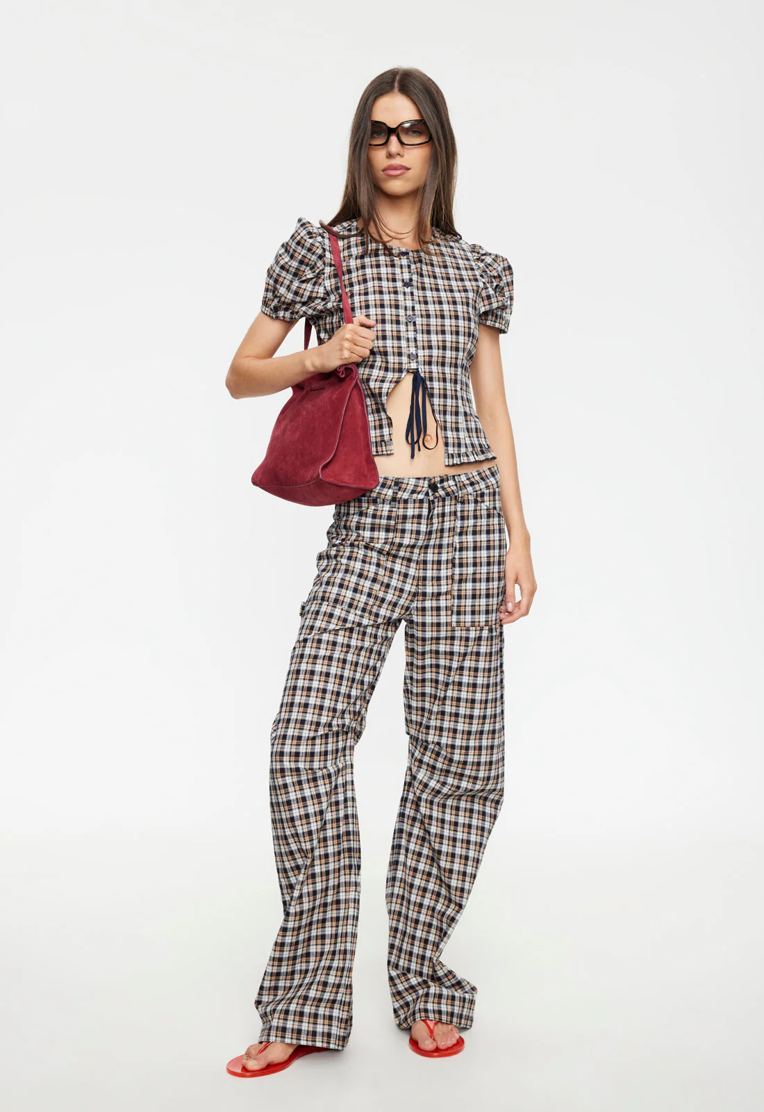 MIAMI VICE PANT - BEIGE TARTAN - Image 2