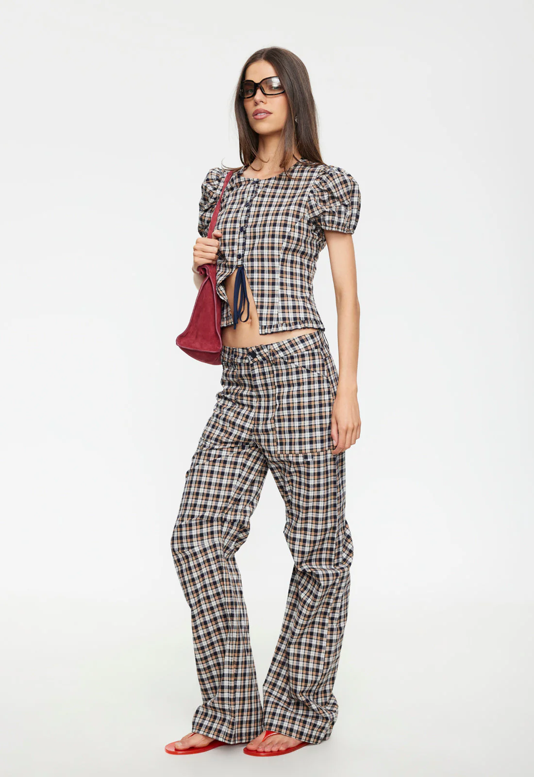 MIAMI VICE PANT - BEIGE TARTAN - Image 3