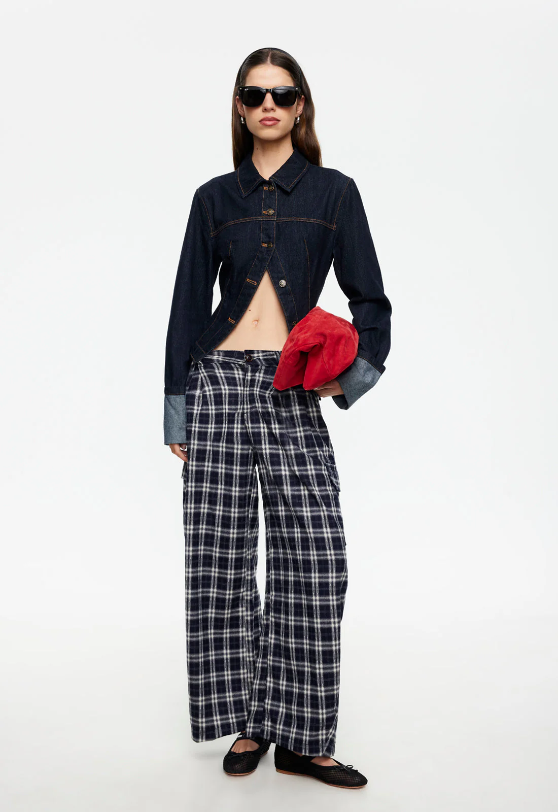 NOVA PANT - NAVY PLAID - Image 3