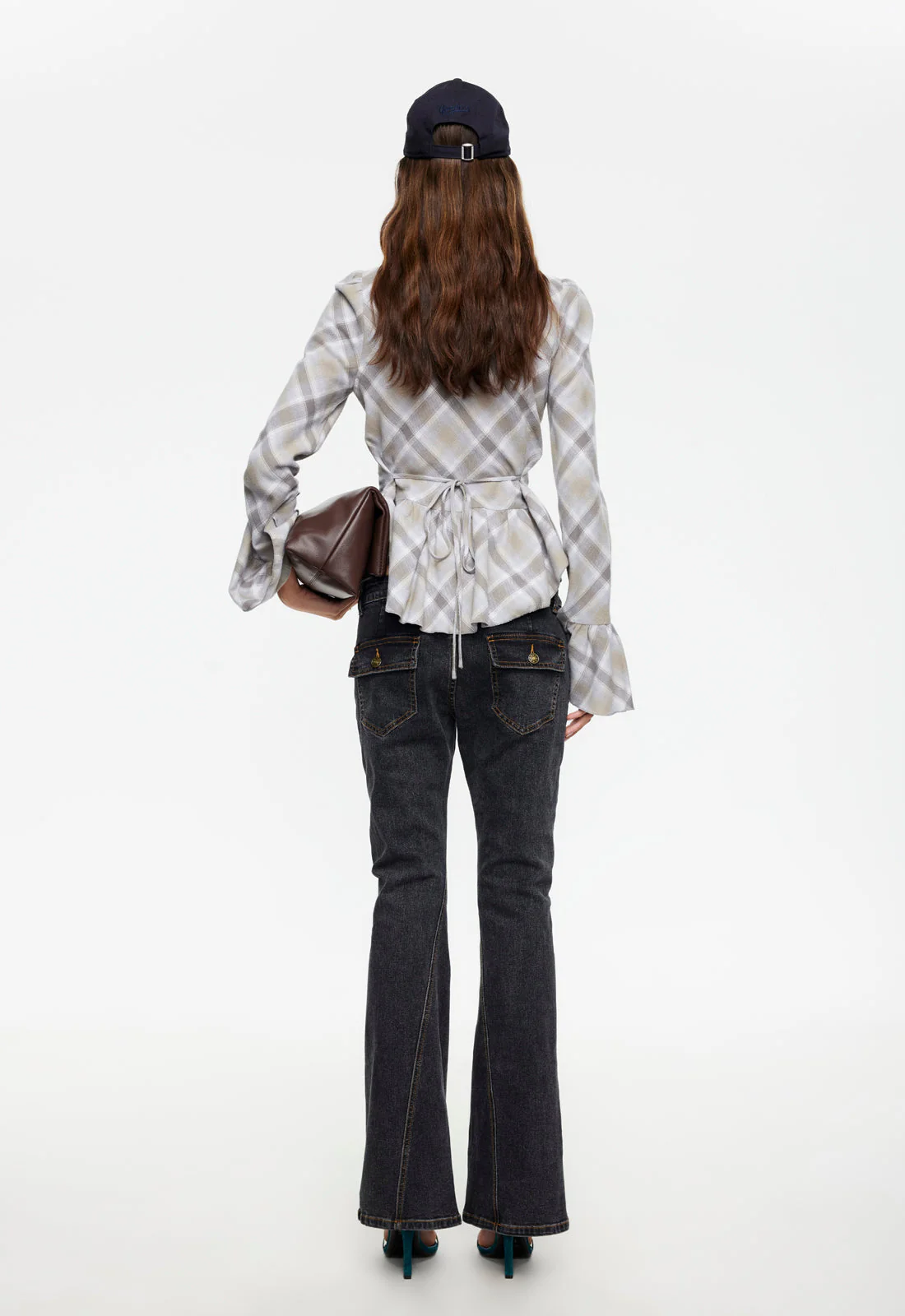 ODETTE LONG SLEEVE - ASH PLAID - Image 4