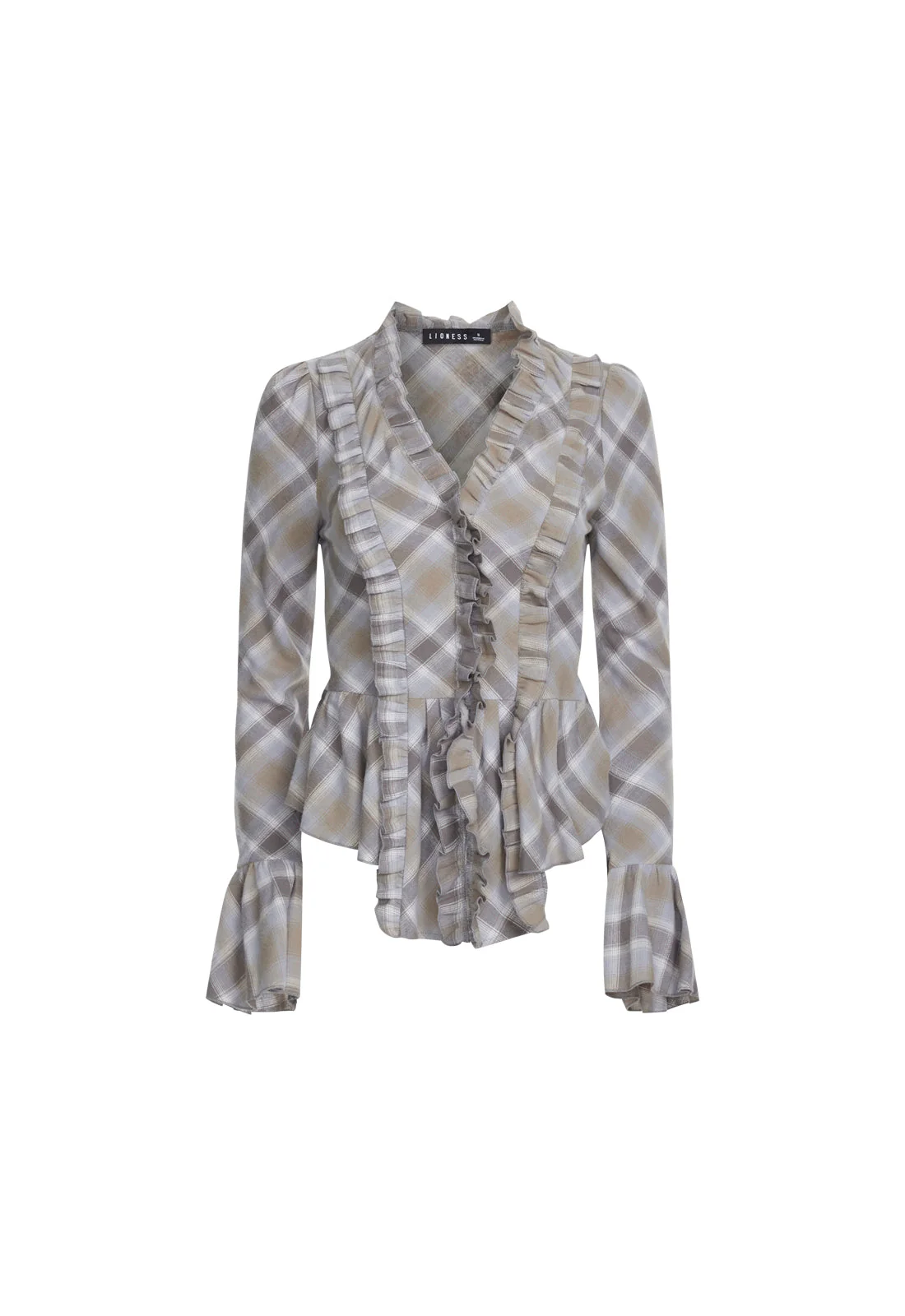 ODETTE LONG SLEEVE - ASH PLAID - Image 5