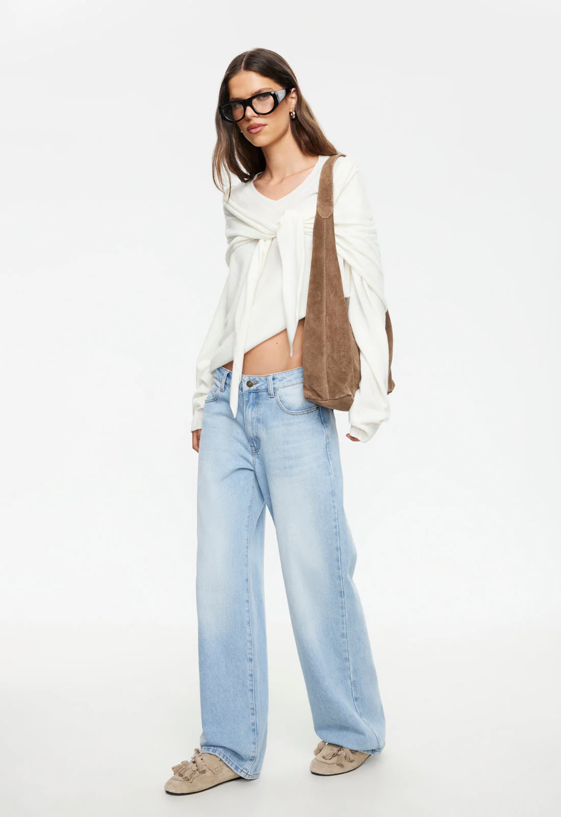 OLSEN V KNIT - PORCELAIN - Image 3