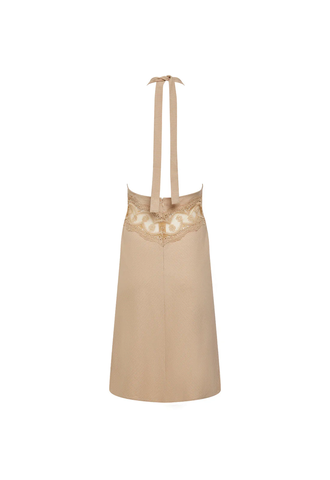 SOLANA MIDI DRESS - BEIGE PLAID - Image 7