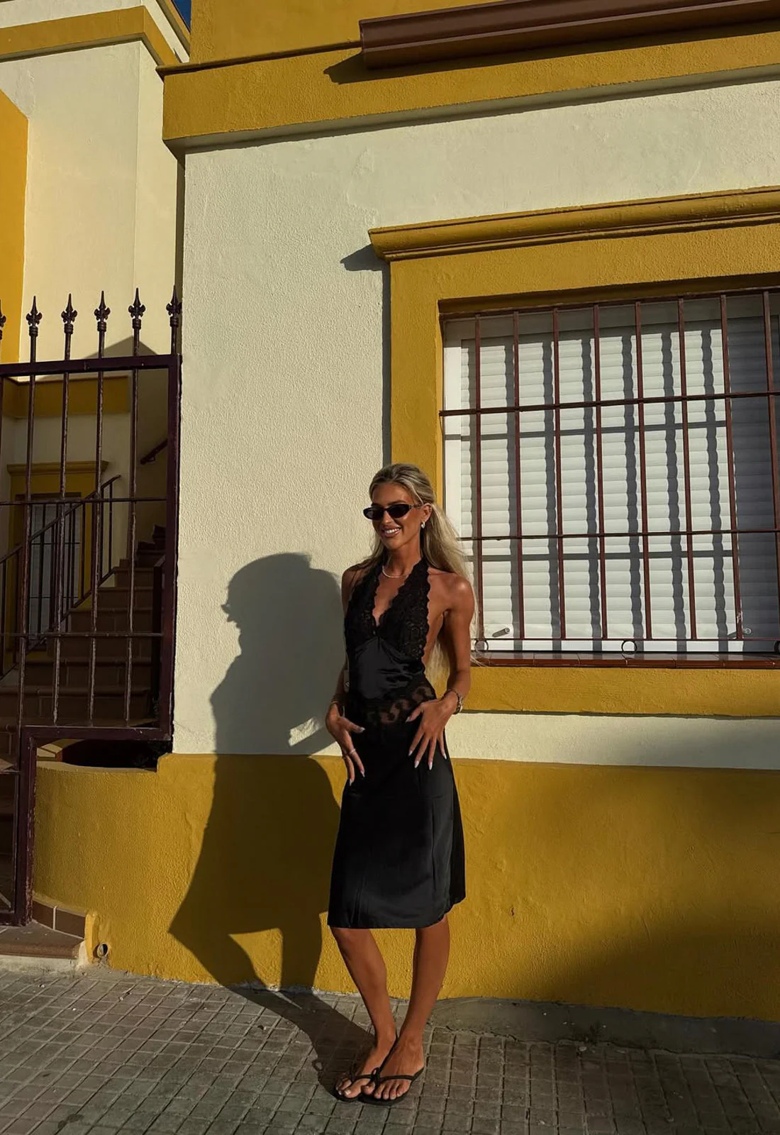 SOLANA MIDI DRESS - ONYX - Image 2