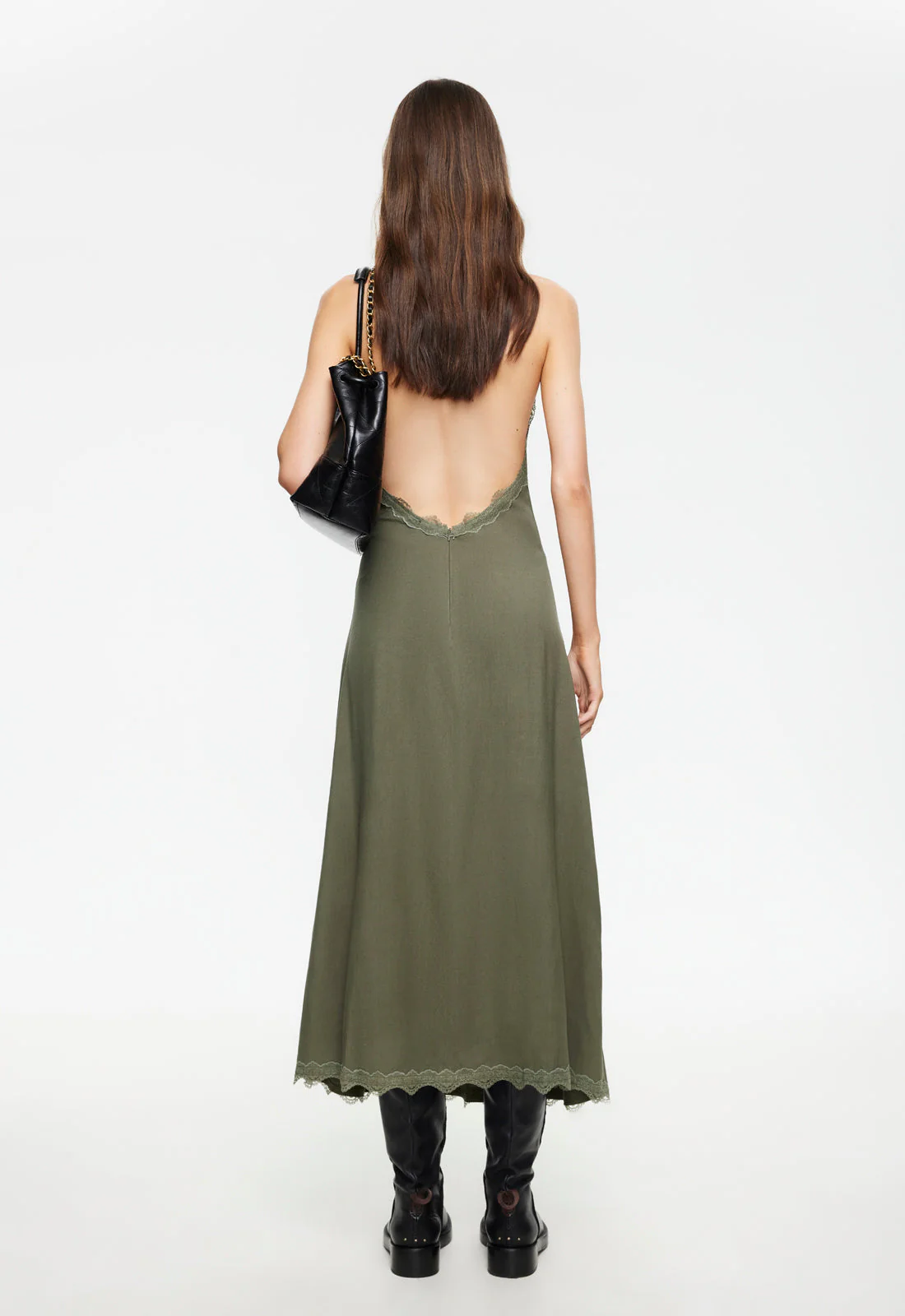 STARS ALIGN MIDI DRESS - KHAKI - Image 4