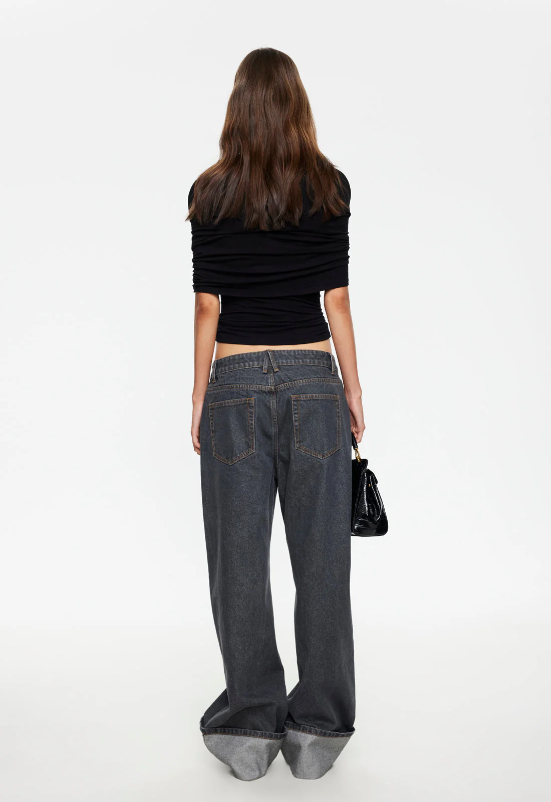 TOP MODEL CUFFED JEAN - CHARCOAL - Image 5